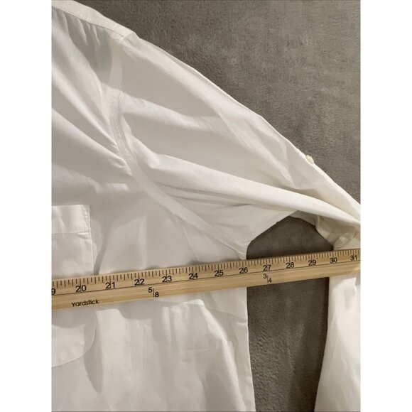 RLR Lauren Jeans Co Ralph Lauren   Button Up Conv. Long Sleeve Top Women  2X Wh - Picture 10 of 16